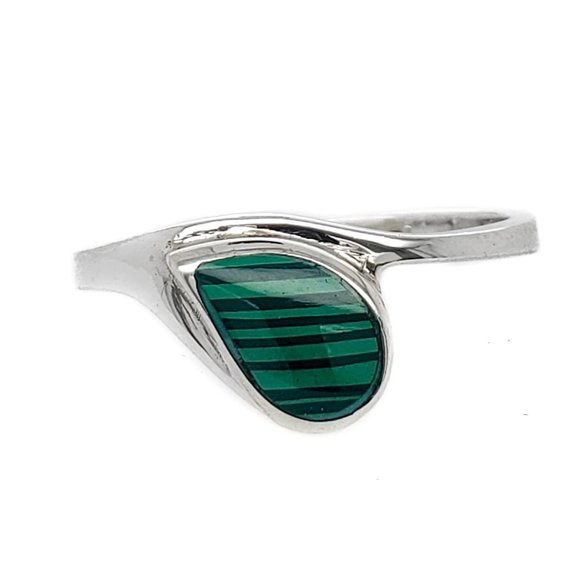 Sterling Silver Malachite Ring - Picture 1 of 1